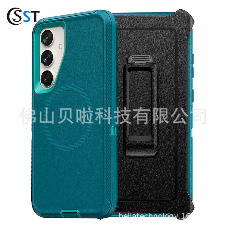 For Samsung GalaxyS25 S24 anti-fall sleeve sliding sleeve heavy-duty back armour magnetic robot phone case