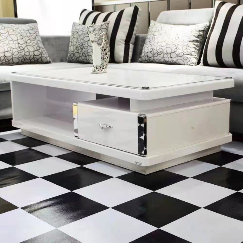 Vinilo para suelo grueso que se coloca directamente sobre suelo de cemento para uso doméstico, tapetes de plástico PVC comerciales, pegatinas para suelo, venta al por mayor de fábrica. image 25