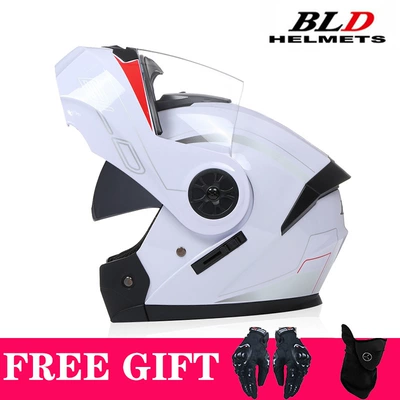 Motosiklet kaskı (dəbilqə) – Sales - white-flower-transparent-lens-comes-with-mask-gloves-s55-56