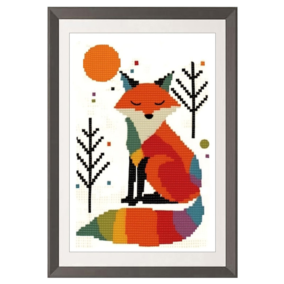 Explosiva transfronteriza Red Fox nuevo kit de bricolaje de punto de cruz Red Fox linda mascota hecha a mano decoración del hogar pintura pared image 7