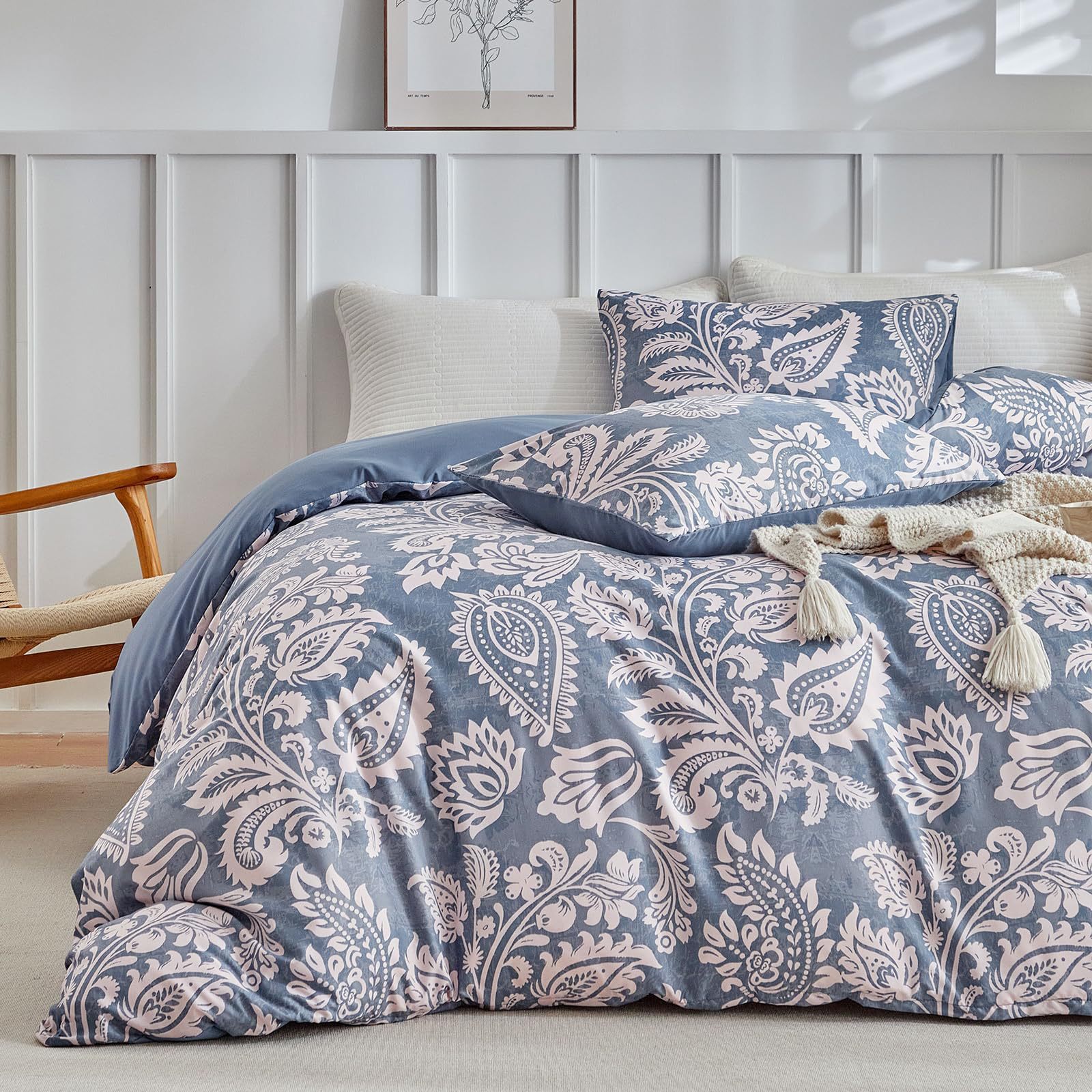 C:paisley Blue(no Comforter) Q