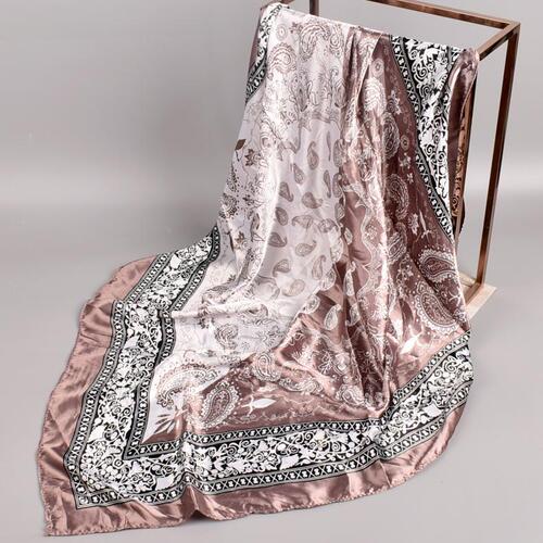 Spring new two-color cashew satin 90*90 square silk scarf wholesale Yiwu ladies cross-border supply