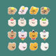 New Spot Variables Bear Expression Bag Embroidery Sticker Mini Animal Cartoon Baby Clothes Sticker Self-Paste
