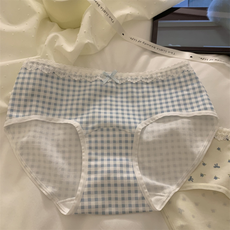 全裤10A抑菌女士纯棉内裤中腰包臀不夹臀短裤少女甜美短裤全棉裆|undefined