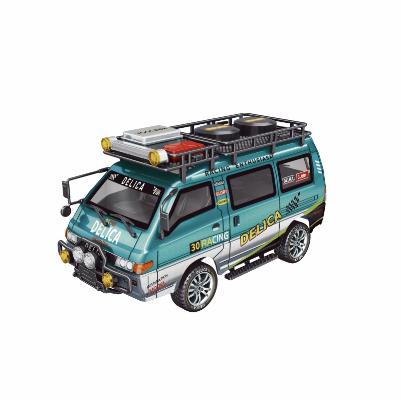 Cross-border 1:24 Delica full-scale rear-drive remote control RC model car simple control controllable light remote control car 5