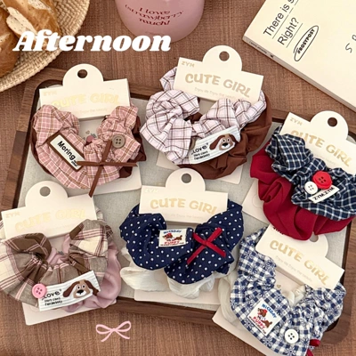 Saç üçün rezinlər — Bear Fabric Label Hair Tie