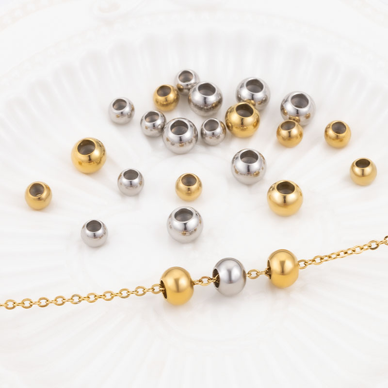 Solid Color Pattern 1 Piece 304 Stainless Steel Solid Color Jewelry Accessories Beads