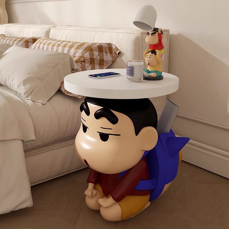 크리 에이 티브 크림 스타일 크레용 작은 새 거실 소파 사이드 캐비닛 코너 이동식 침실 캐비닛 가정용 바닥-스탠딩 장식품