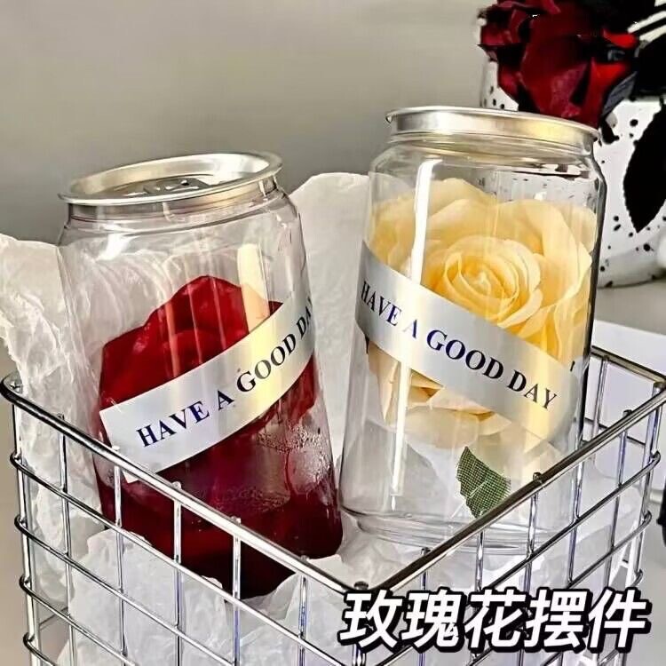 Frozen Rose Flower Transparent Can Ornaments Valentine's Day Gift Gift Rose Ornaments DIY Jewelry