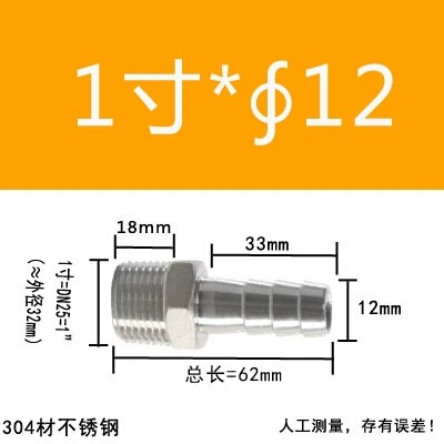 304 ステンレス鋼外径パゴダコネクタ 316 六角革水道管ホース気管外歯おねじグリーンヘッド|undefined