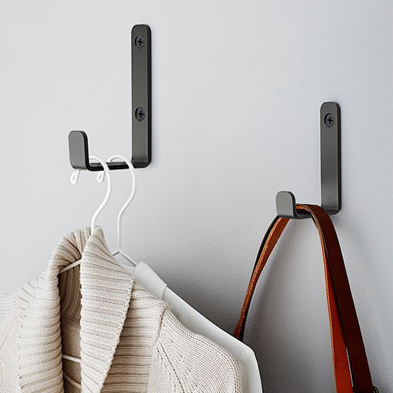 국경 간 블랙 코트 훅 메탈 코트 후크 후크 도어 리어 훅 아마존 코트 후크 싱글 훅