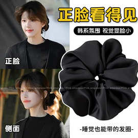 超大缎面大肠发圈女2025新款高级感洋气时尚马尾发绳头花头饰发饰