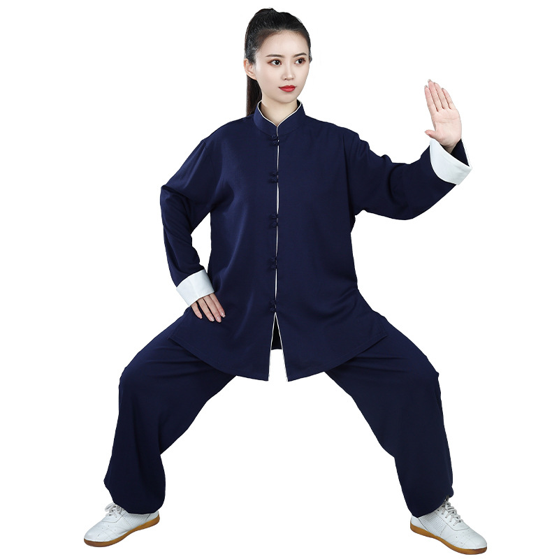 Hongji Spring and Summer Cotton and Linen Taiji Clothing Women's Chinese Style Training Clothing Summer Chinese Style Wushu Taijiquan Clothing Foreign Style New Style