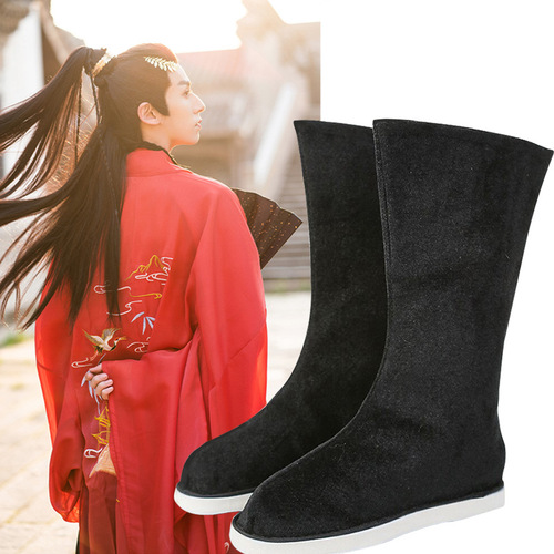 Children's costume ancient Hanfu boots opera Jinyiwei officer and soldier boots men and women cos adult high cloth boots shoes