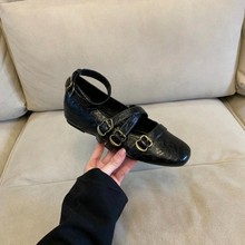 内增高百搭玛丽珍鞋女鞋子2025年春秋新款脚腕扣带小众配裙子单鞋