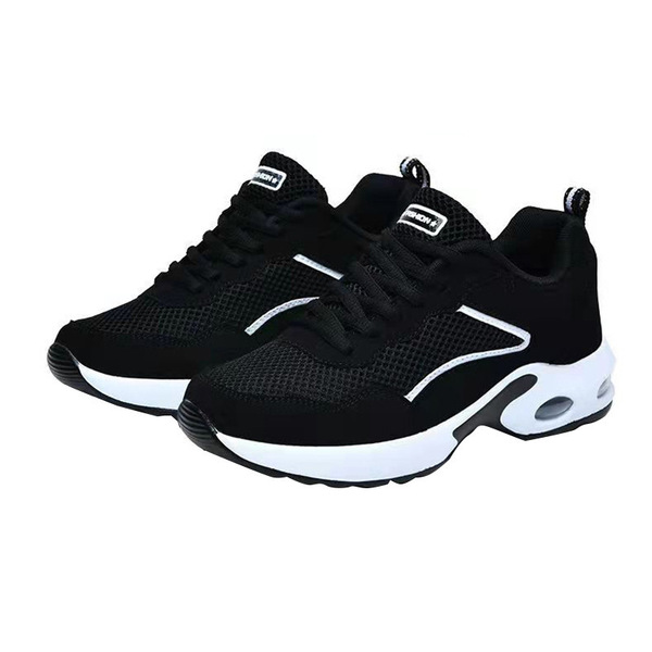 casual fashionable black comfortable sports sneakers platform