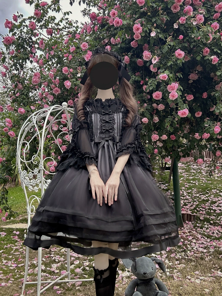 Lolita двухшаровой внутренний топ, мягкий стиль девочек, кружевная отделка, полиэстер, один размер
