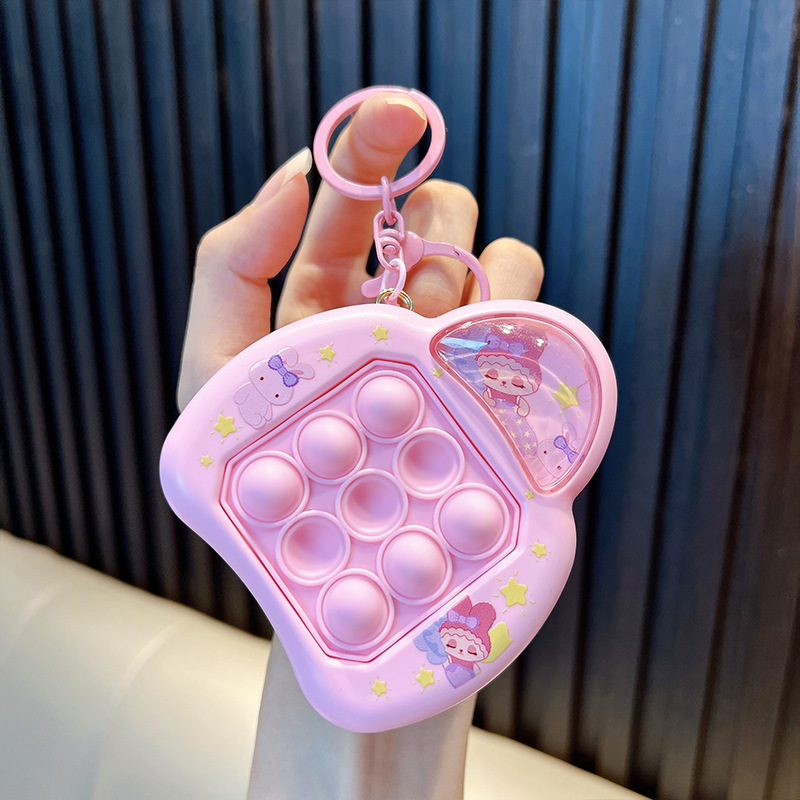 速押しおもちゃピンチキーホルダー楽しい学生バブルカーのキーチェーン人形マシン小さなペンダント卸売|undefined