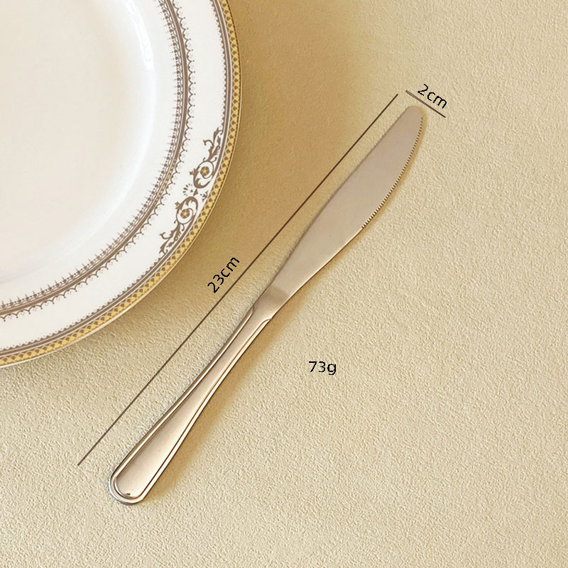 Bestickset i rostfritt stål för biff kniv och gaffel 4 delar_voghion.com