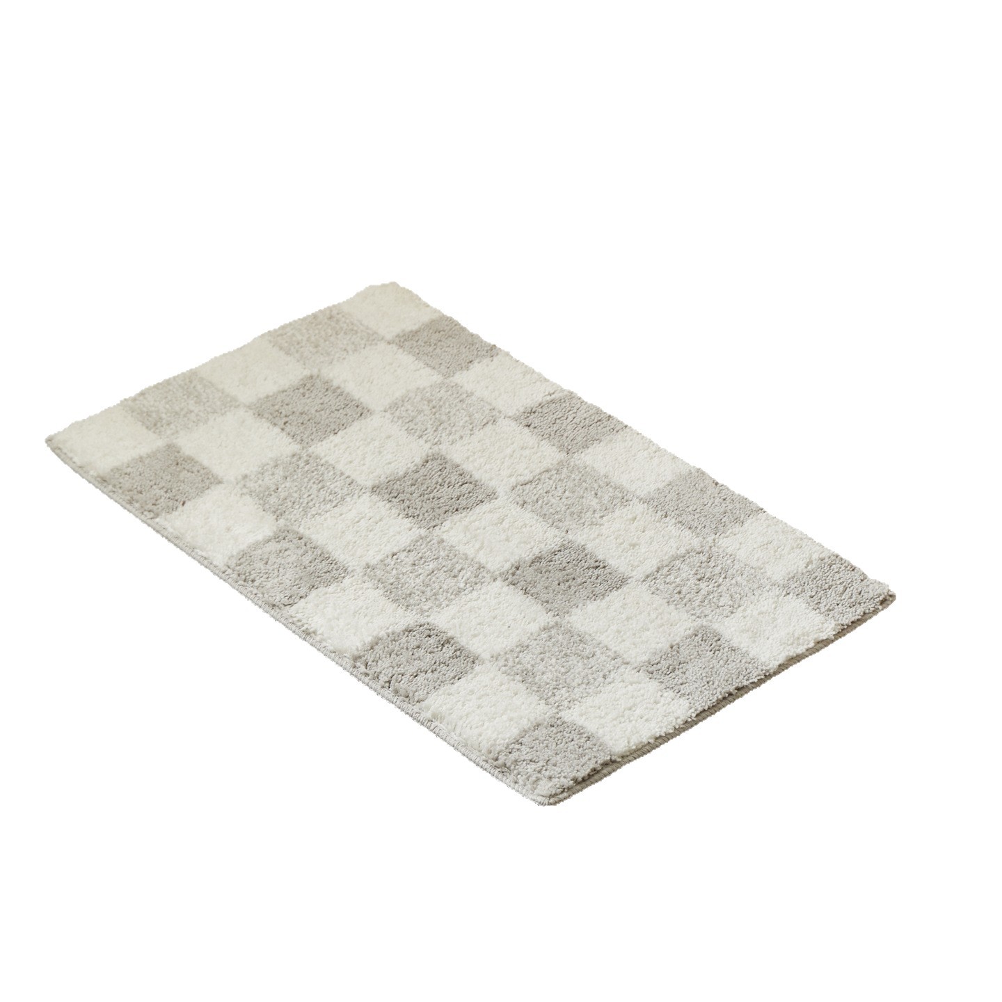 Ins Style Checkerboard Bathroom Absorbent Non-Slip Toilet Entrance Mat Washroom Carpet_voghion.com