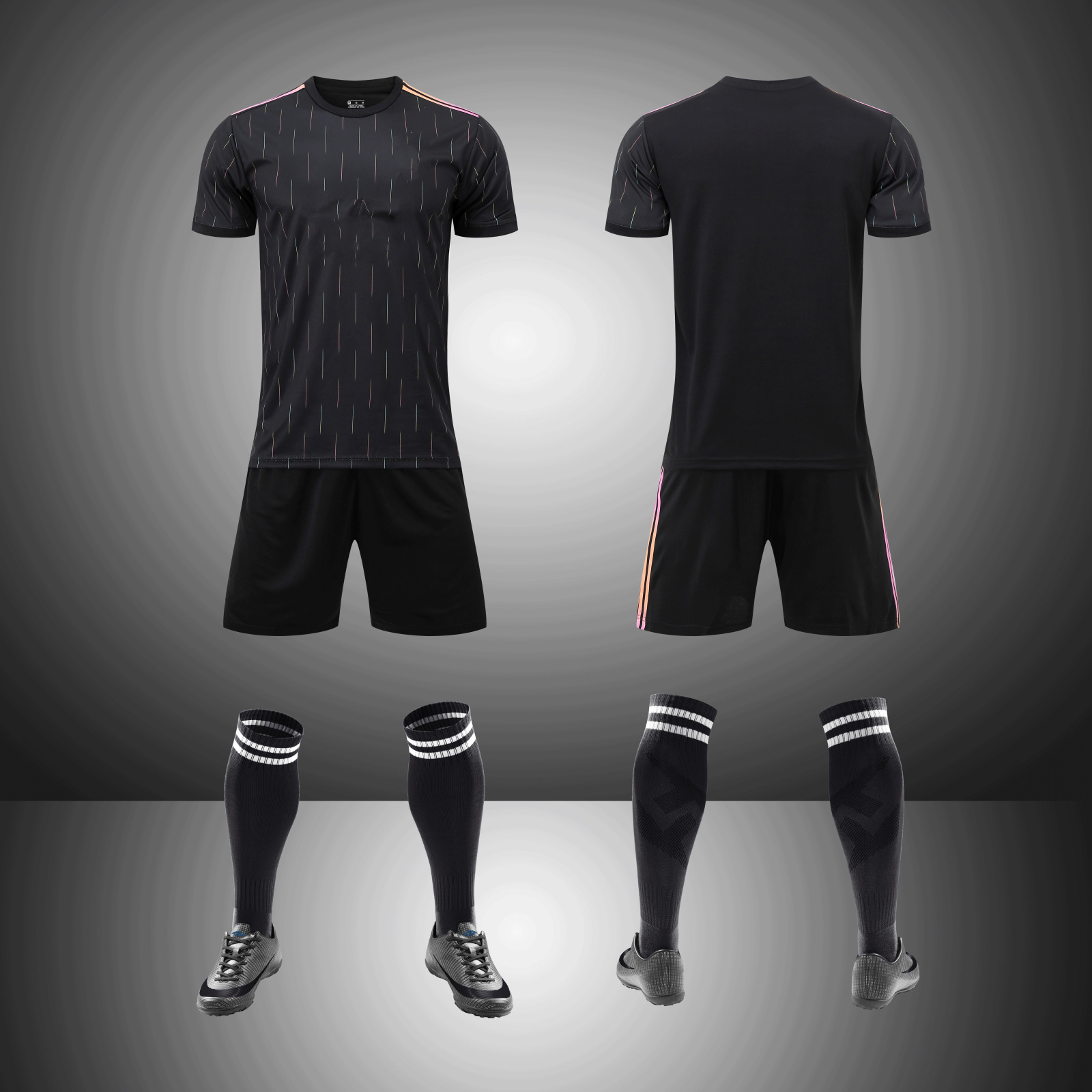 全身定制光版足球服刺绣LOGO个性印号足球比赛队服一件定制-阿里巴巴