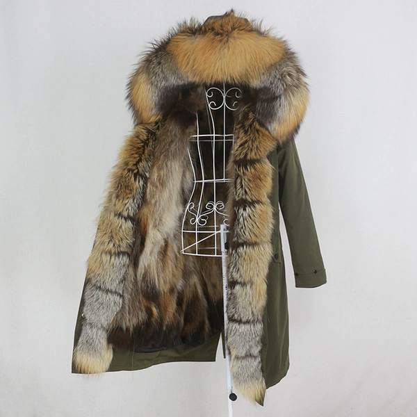 Army Green + Phnom Penh Fox + Natural Raccoon Hair Liner