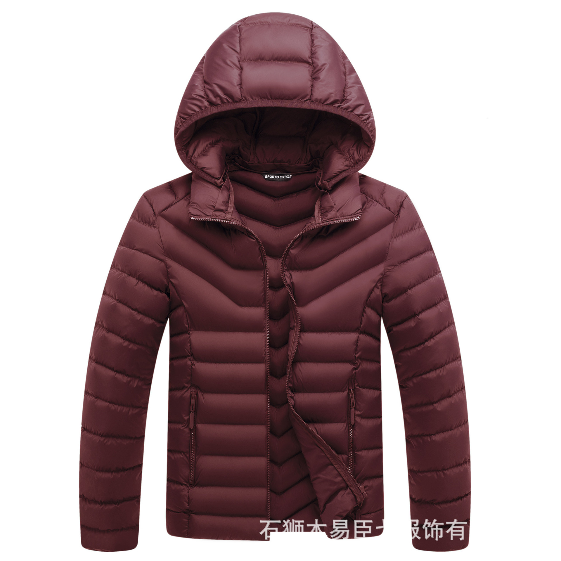 Cross-Border Men's 2021 Nuevo Abrigo acolchado de algodón con capucha Abrigo acolchado de algodón ligero para hombre