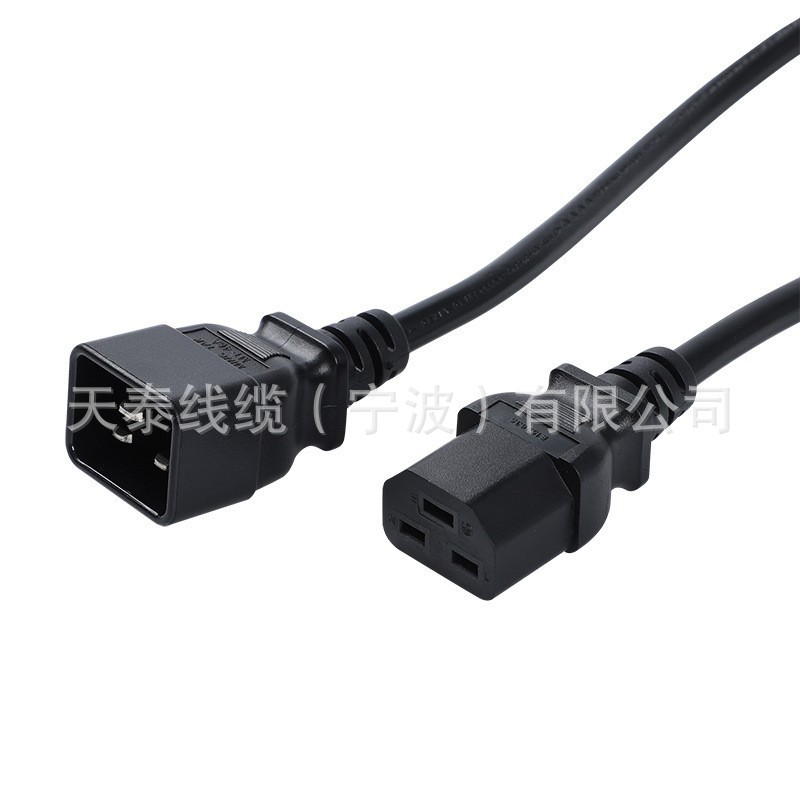 横孔品字公母对插C20对C21插头20A插头12AWG三芯横插孔公母插