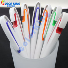 ball pen 四色圓珠筆 按壓式藍墨塑料筆熱轉印廣告個性制定商標筆