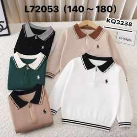 2025秋冬男孩毛衣童装洋气休闲内搭保暖多色套头衫半拉链宝宝上衣