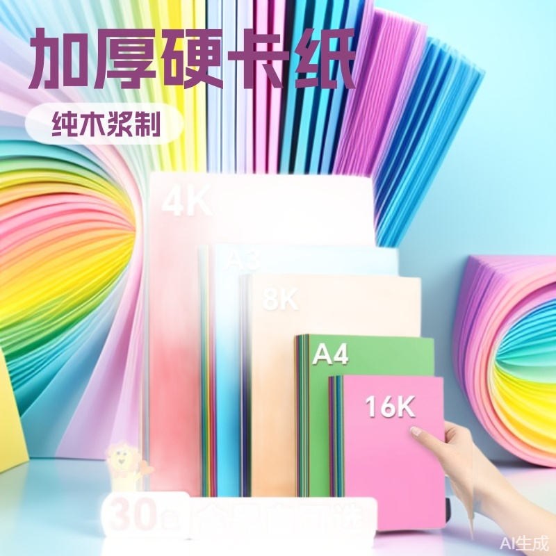200g cartón de color 4 abertura cartón duro engrosado 20 tarjetas de felicitación de pintura DIY hechas a mano para estudiantes de jardín de infantes