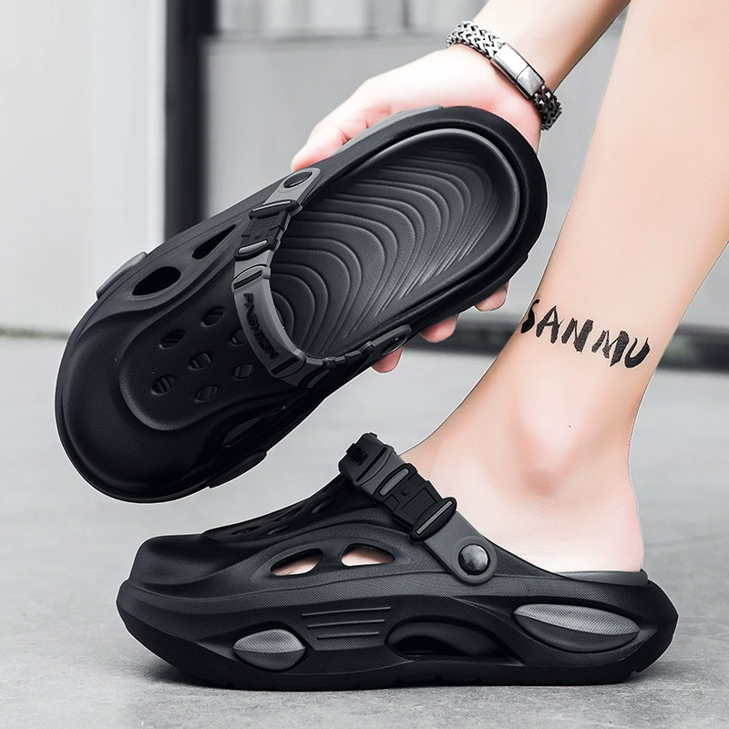 Мужские летние модные брендовые крокодиловые туфли большого размера, нескользящие спортивные тапочки, мужские пляжные сандалии