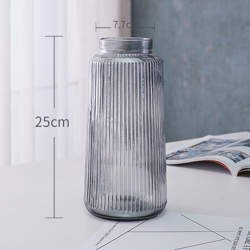 Florero de vidrio creativo flores Rosa rábano verde hidropónico gran arreglo de flores al por mayor florero adornos de decoración de escritorio