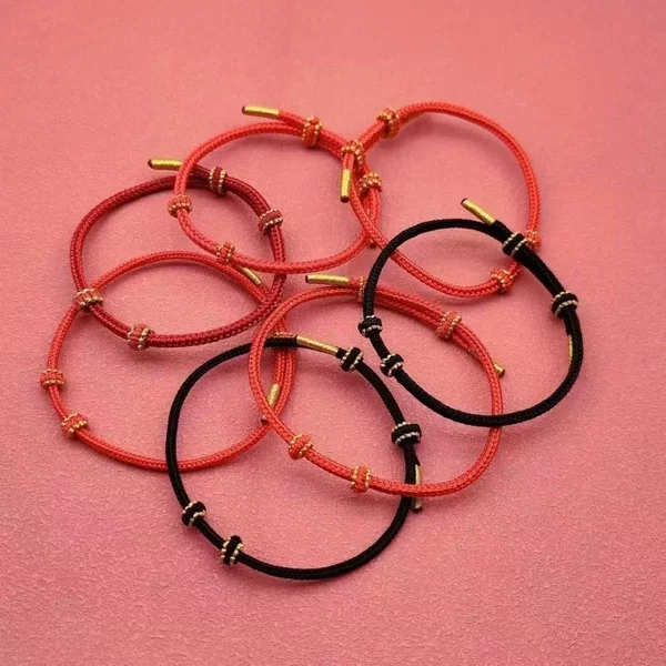 Zodiac Year Hand Rope Braided Red Rope Semi-Finished Product Wearable DIY Handmade Bracelet Gold Transfer DIY Couple