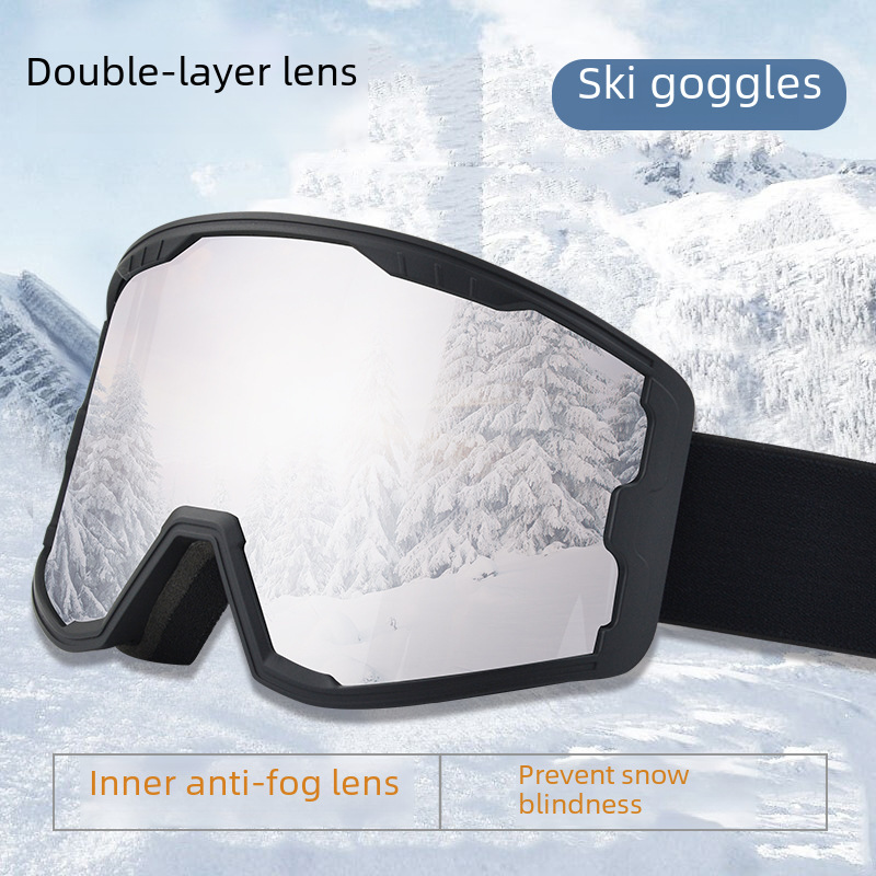 Large cylindrical ski glasses Double anti-fog large field of view snow goggles mountaineering goggles ski goggles_voghion.com