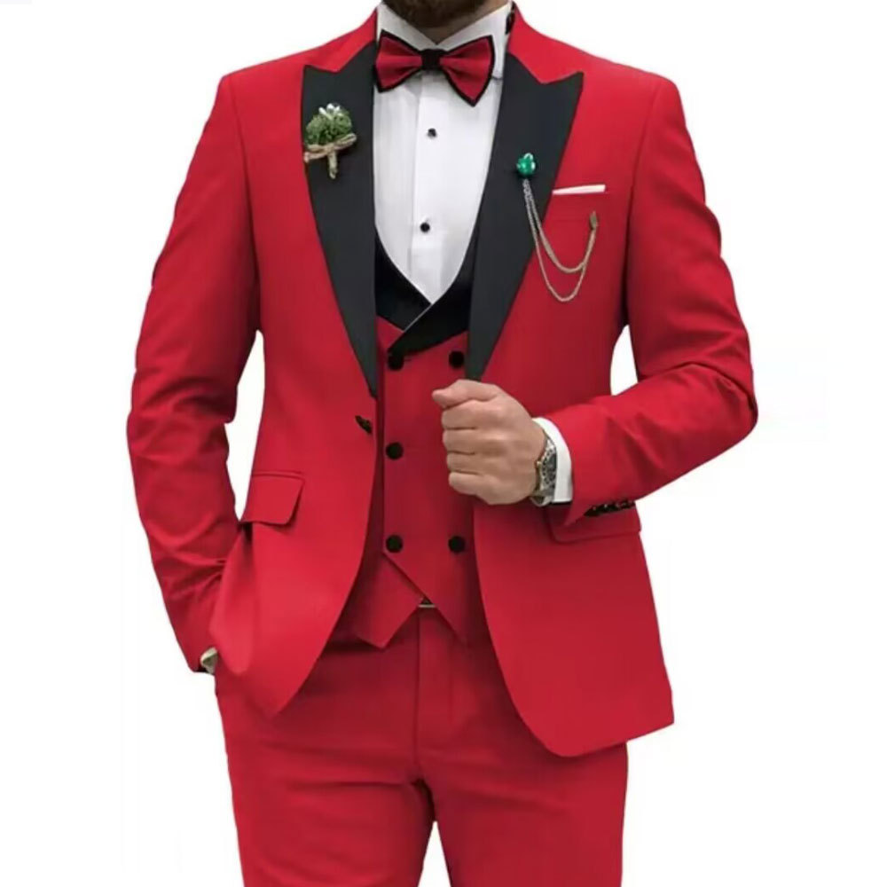 Amazon AliExpress Trajes de estación independientes de hombre de tres piezas de novio y padrino para banquete de boda trajes transfronterizos grandes para hombres