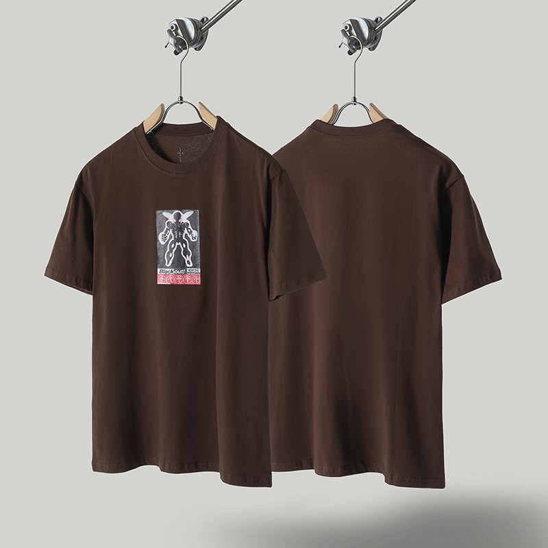 Travis de manga corta M mark Scott pequeño pato amarillo cactus relámpago rap tour TS pareja conjunta camiseta de hip-hop