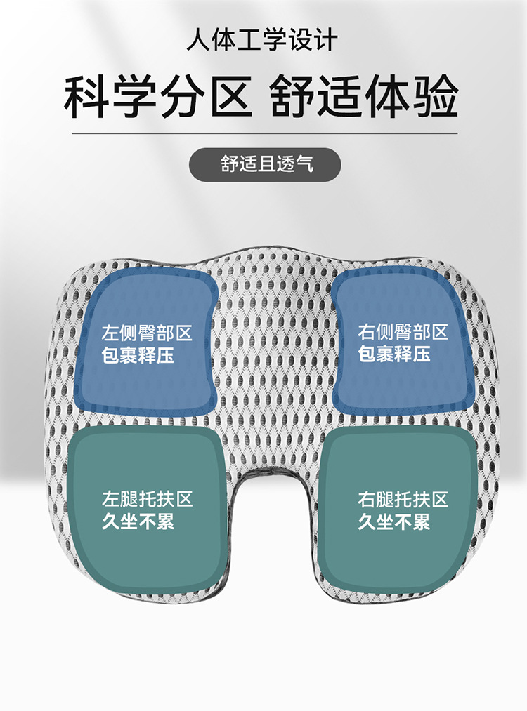 2025 New Perforated Full Leather Memory Foam Buttocks Cushion Four-Season Universal Car Seat Cushion