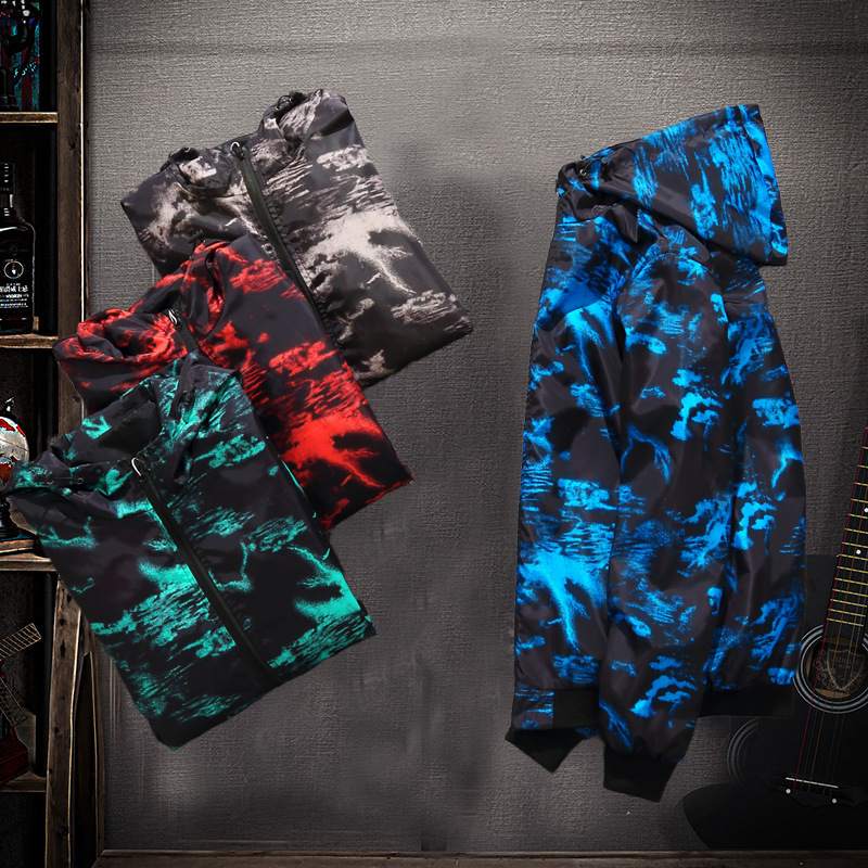 Korean style camouflage jacket men's spring and autumn sports middle school student casual men's Harajuku style Japanese style trendy workwear jacket