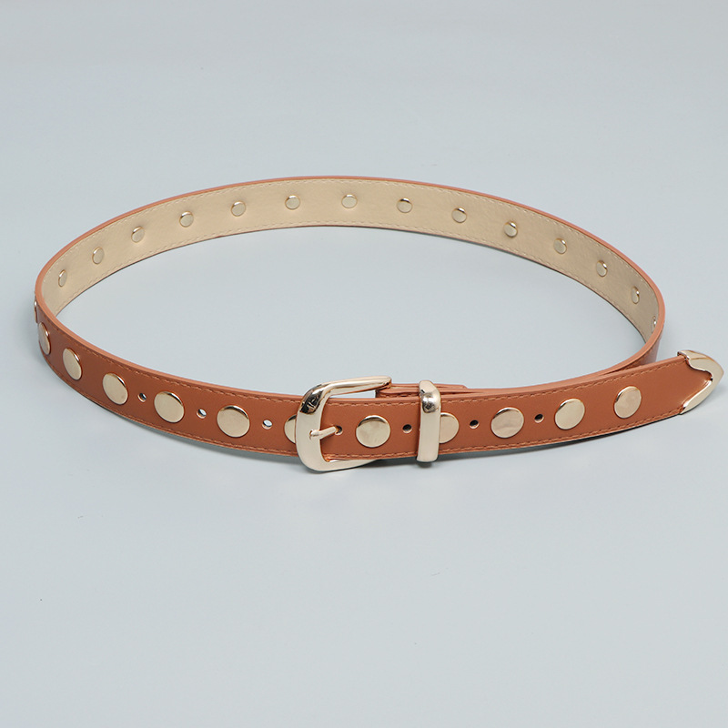 Új szegecses öv, férfi divatos punk farmeröv, férfi és női ifjúsági hip-hop utcai tánchoz való díszítő öv_voghion.com