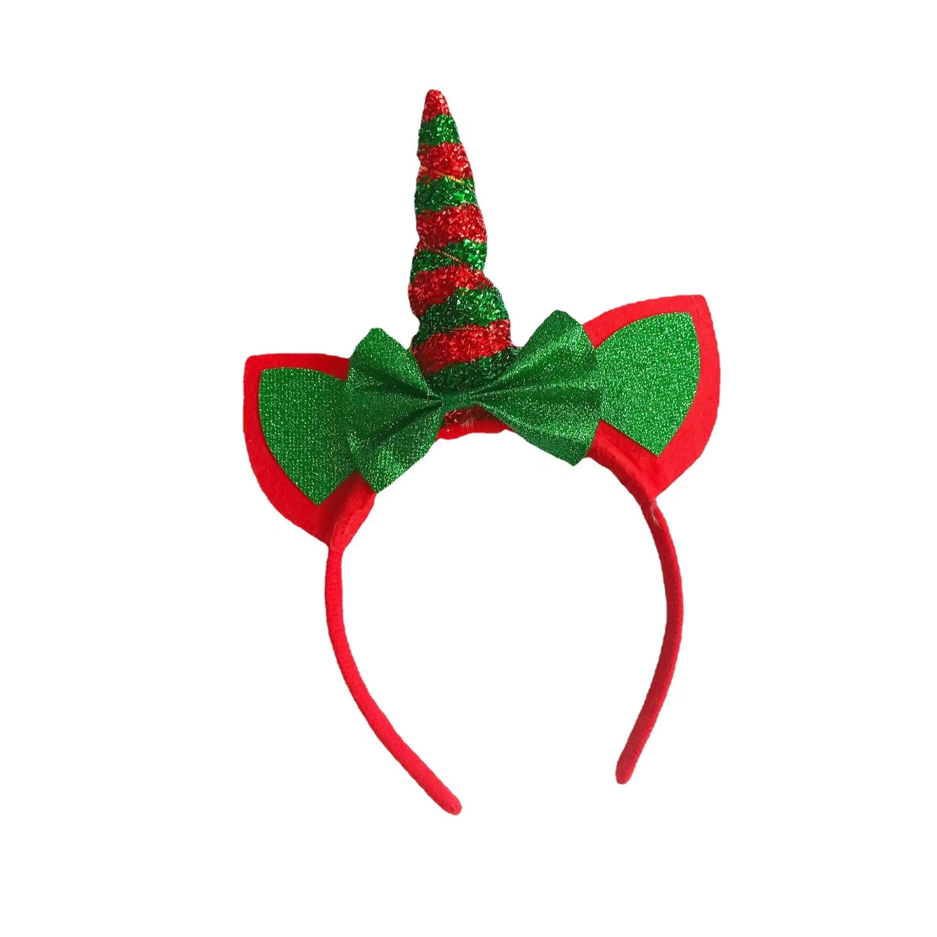 Venta caliente árbol de Navidad unicornio tocado Navidad fiesta de vacaciones vestido lindo diadema directo de fábrica de Navidad