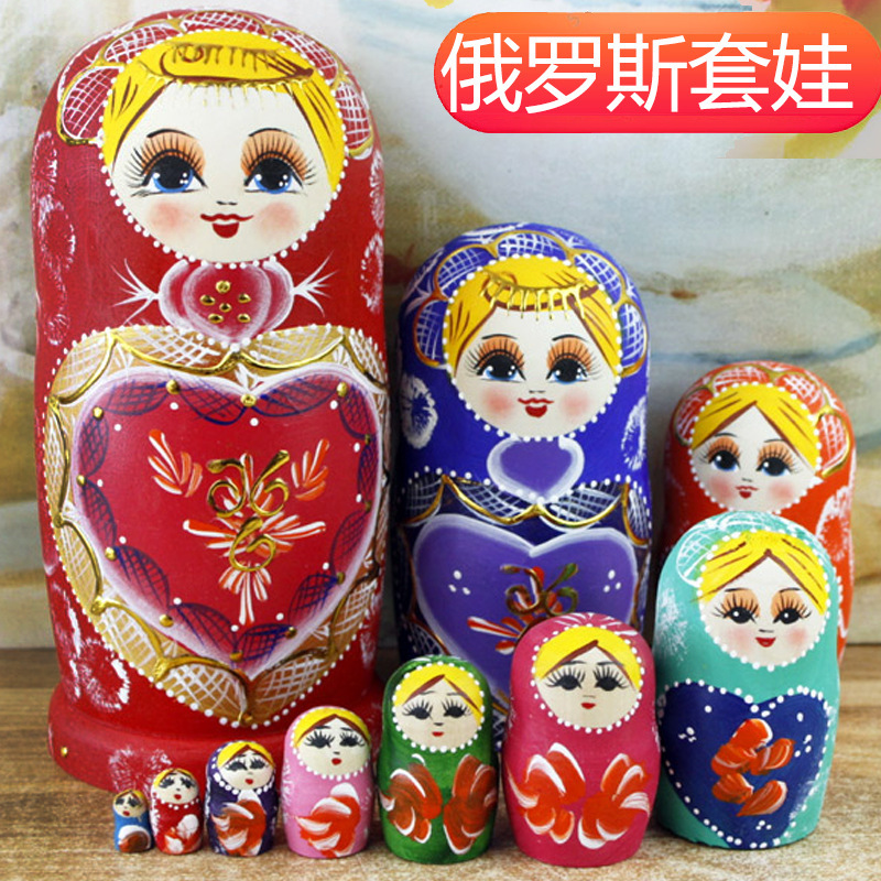 Russian Matryoshka Doll 5,7,10 Layers 15 Layers Wooden Painted Craft Wooden Toy Travel Event Commemorative Gift