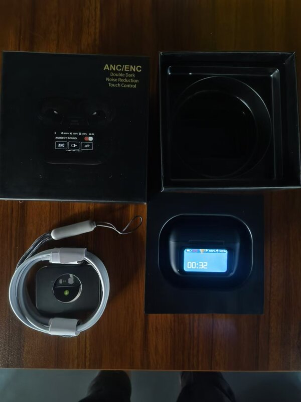 新型A9 Pro bluetoothイヤホンクロスボーダー爆型ANCノイズ低減多機能スマートタッチカラースクリーン多言語ENC|undefined