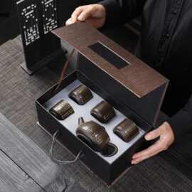 紫砂心经茶杯品茗茶盏杯功夫茶具茶壶套装家用高档礼盒装商务送礼
