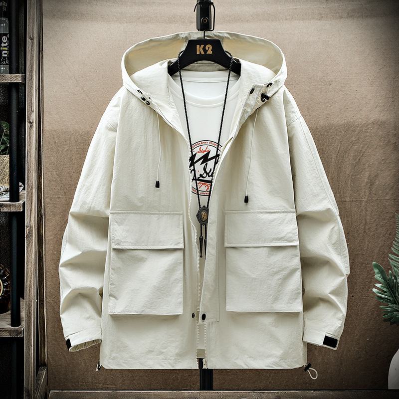 Unisex Lightweight Hooded Jacket - Soft Wool Blend, Loose Fit, Versatile Outdoor Style (Black, Coffee, Ivory, Burgundy, Purple)_voghion.com