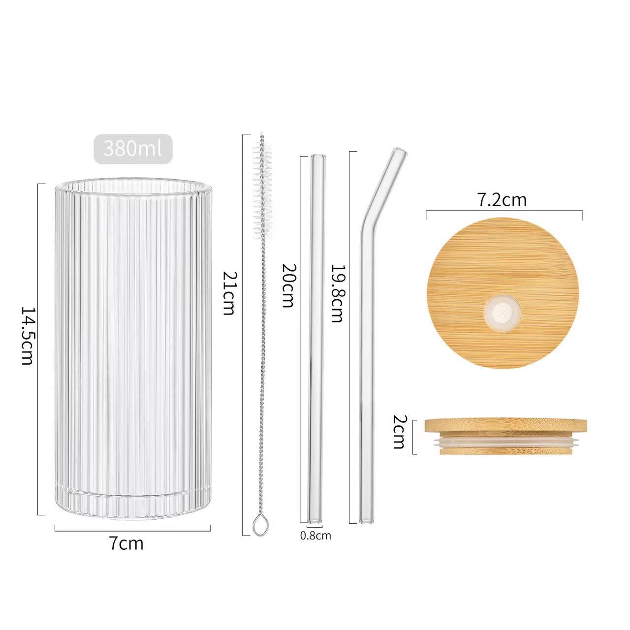 Amazon 12oz patrón vertical taza de vidrio leche taza de café jugo cola bebida taza cóctel Whisky copa de vino