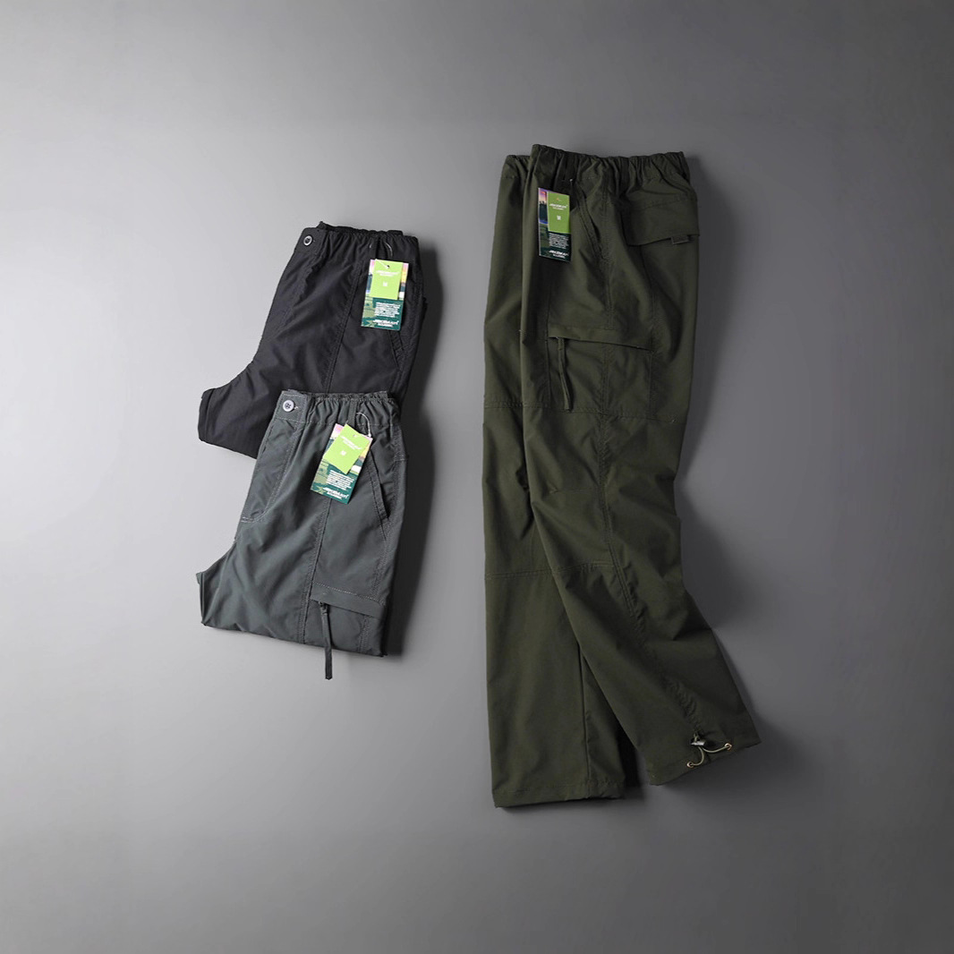 German Order! Windproof and Waterproof Outdoor Thin Loose Pants Men's Straight Spring and Summer Casual Pants Multi-Pocket Cargo Pants