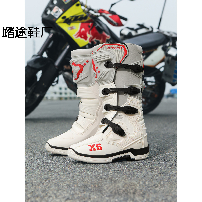 Hot Selling Jg·Wolves/Jiugulang Off-Road Motorcycle Cycling Shoes Rally Trail Boots Men's Anti-Fall Knight