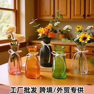工厂花瓶批发简约透明玻璃鲜花水养装饰花器创丰玻璃花瓶批发