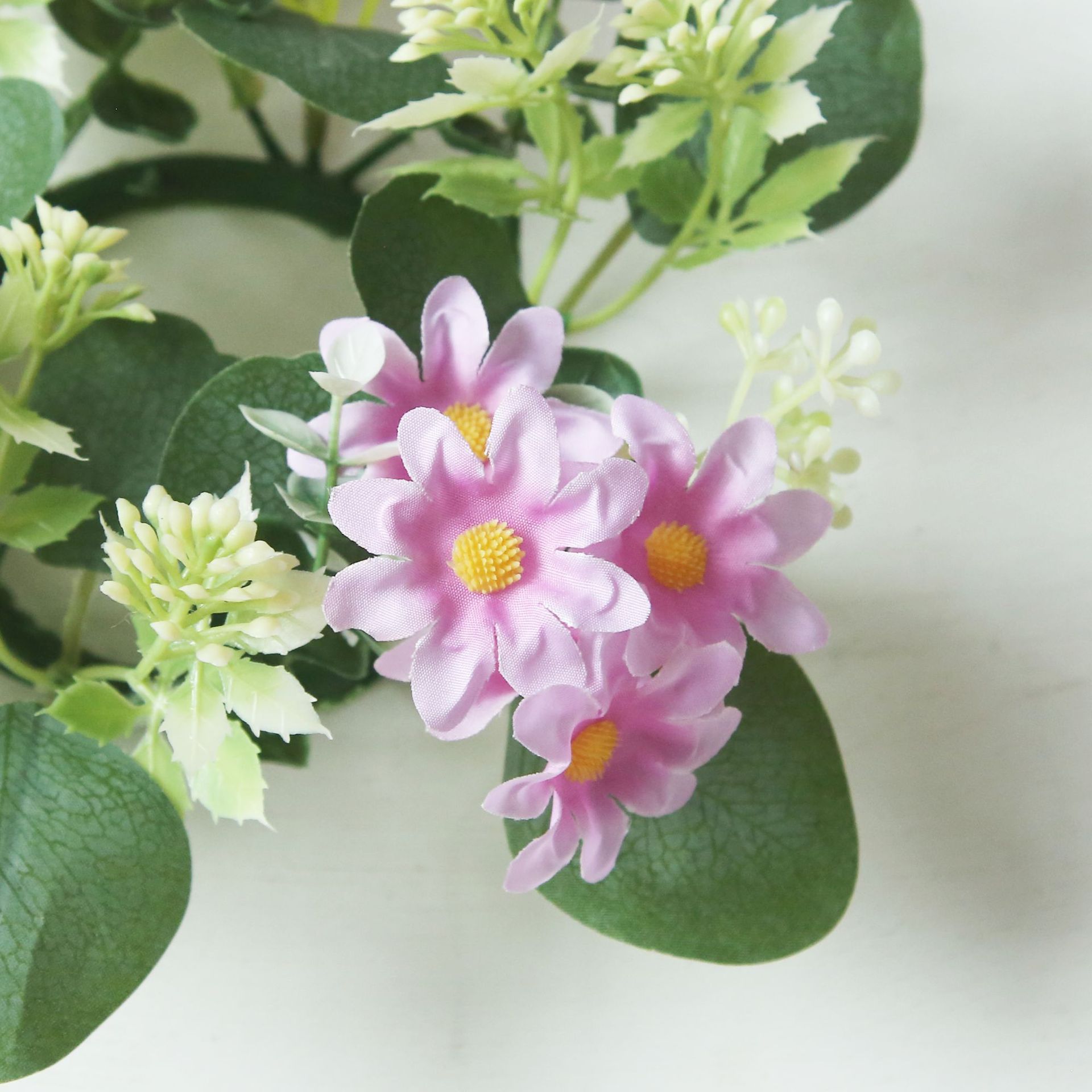 Selección estricta de estilo europeo simulación de guirlandas de cerillas de mesa atmósfera de alto nivel guirlandas de velas decoración de flores de fiesta